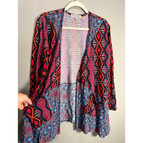 Figueroa & Flower Women's Large Boho Peasant Flowy Cardiagn Hippie Cocktail - Picture 6 of 14